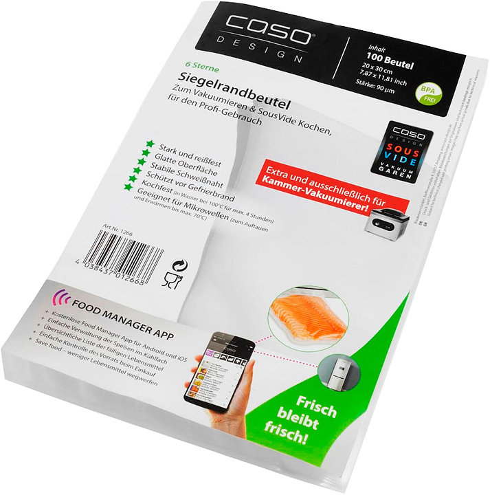 Пакеты вакуумные CASO 6 Sterne 20*30 для камерного упаковщика