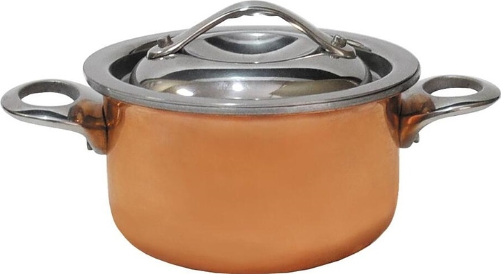 Кастрюля для подачи P.L. Proff Cuisine 3122101 400 мл d=9,5 см h=4 см (нерж. сталь с медным покрытием) круглая