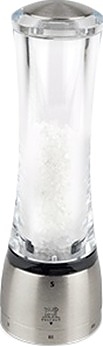 Мельница для соли Peugeot Daman 25458, 64х210 мм, акрил / нержавеющая сталь / металлический измельчитель, прозрачная