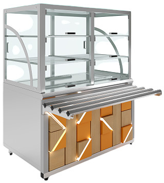 Прилавок холодильный Luxstahl ПХК (С)-1200 Premium Junior (Джуниор)
