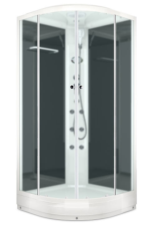 Душевая кабина с гидромассажем и блоком управления Domani-Spa Delight 88 DS01D88LBM10 80х80 см