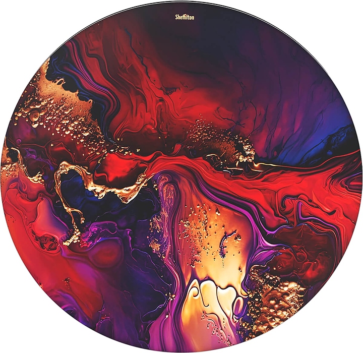 Столешница Sheffilton SHT-TT32 60 (стекло / МДФ) круглая амарантовый