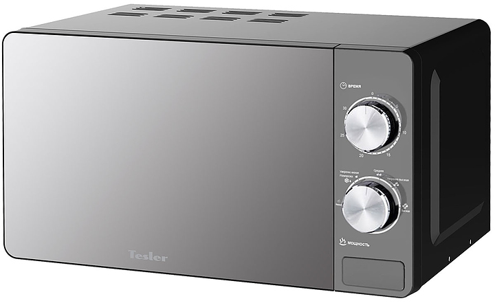 Микроволновая печь - СВЧ TESLER MM-2002 20 л, черный/зеркальный