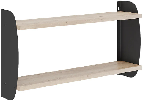 Полка КОБОР S2-80/20 black/natural