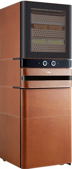 Шкаф для сигар Afidano L6 коньячная кожа