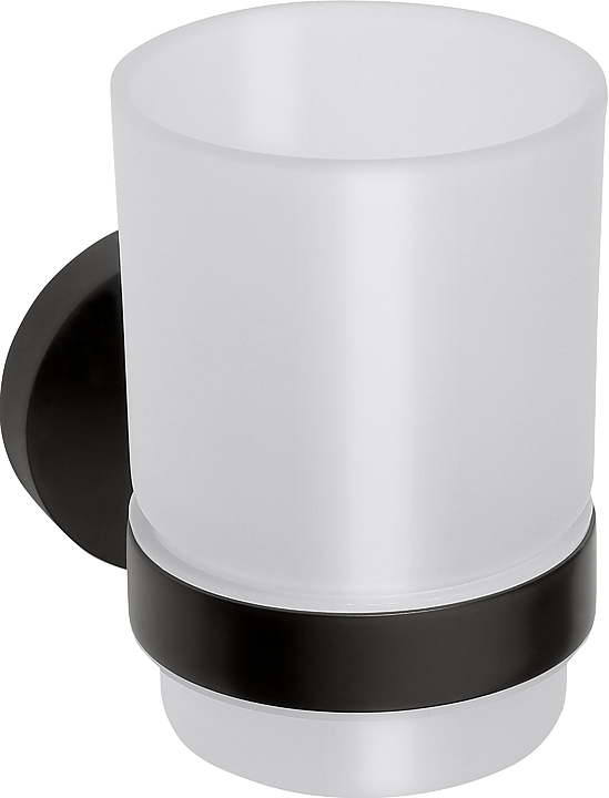 Стакан с держателем для зубных щеток Bemeta Dark 104110010