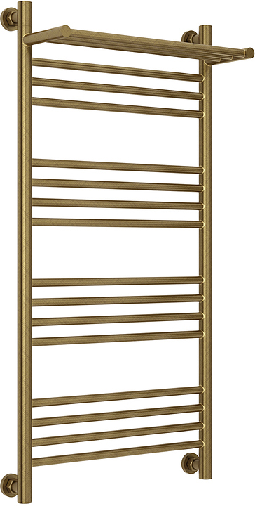 Полотенцесушитель водяной Сунержа Богема с полкой+ 100x50 см состаренная бронза