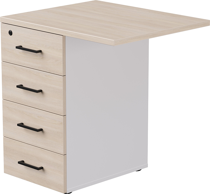 Тумба приставная Everprof EVO 71х60х75,5 см белая, дуб Соната