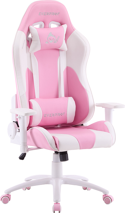 Кресло геймерское Everprof Katana (экокожа) бело-розовое