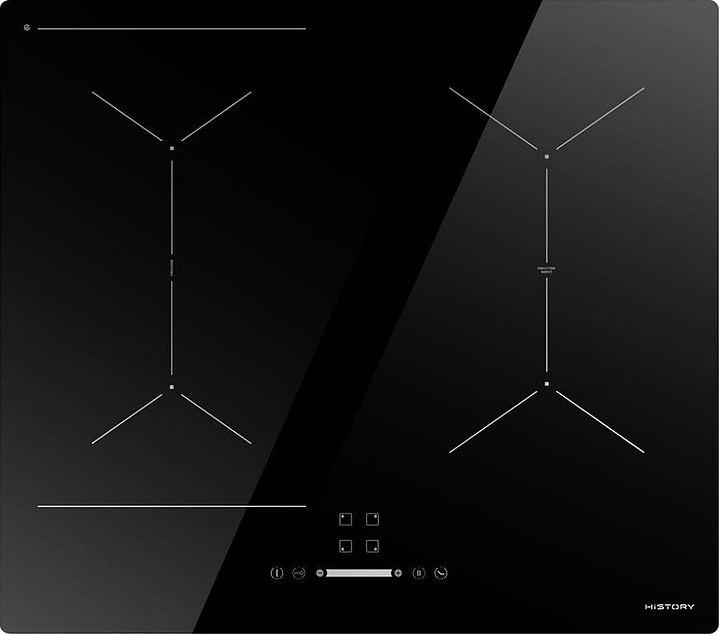 Варочная панель индукционная HiSTORY HI6411 GBK черная