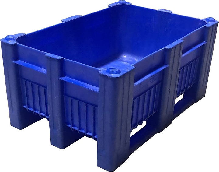 Контейнер ТАРА.РУ C-Box 1208 S (540) 1200х800х540 мм (сплошной на полозьях) синий