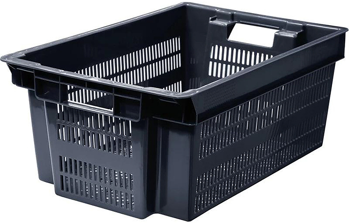Ящик для овощей и фруктов ТАРА.РУ 125 ВС 600х400х250 мм черный