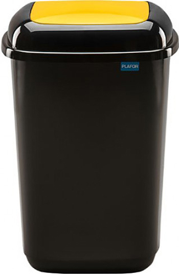 Контейнер для мусора PLAFOR Quatro Bin 45 л черный, желтый