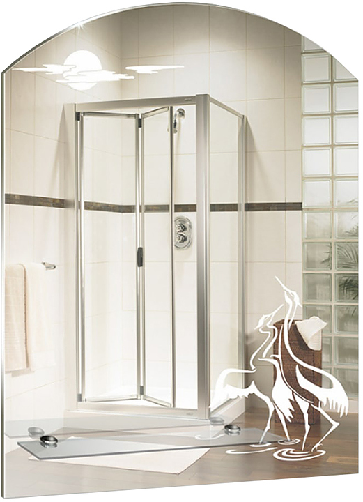 Зеркало Mixline Танец 49,5х67 см с полкой