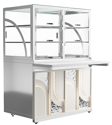 Прилавок холодильный Luxstahl ПХК (С)-1200 Premium Arch (Арка)