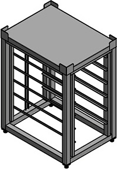 Подставка под пароконвектомат Giorik Kore Gastrolux ППО1-056.55/6GN/С/У-85 1х6 уровней под GN1/1 500х655х880 мм (нерж. сталь)