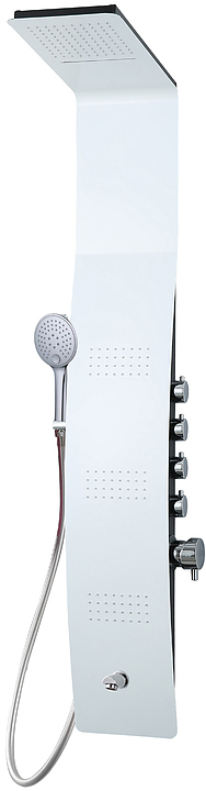 Панель душевая гидромассажная Taliente ТА-G-A04Wcr+s с изливом, белая