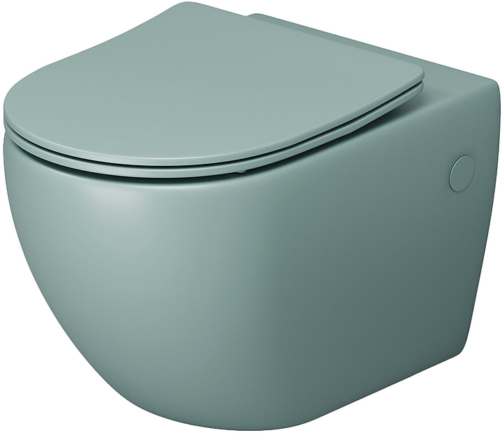 Унитаз подвесной с крышкой-сиденьем Grossman Color GR-4411MNMS мятный матовый