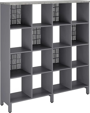 Стеллажная система КОБОР SQ-4X4 graphite/chicago