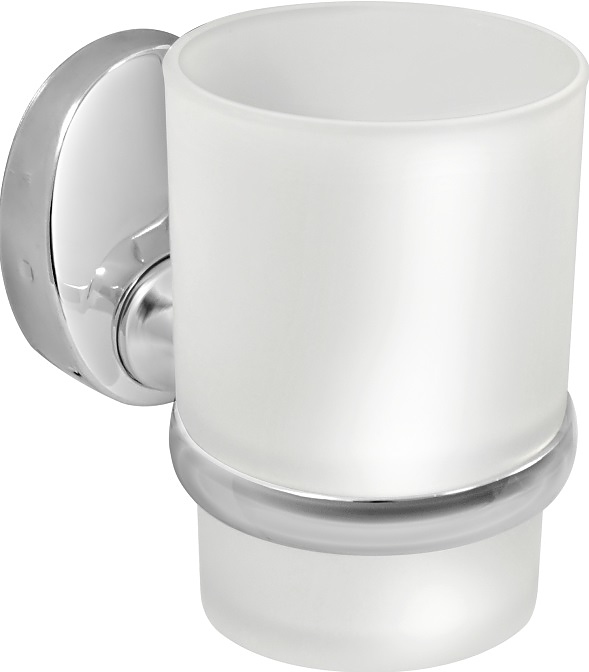 Подстаканник Puff Solinne 16122 Modern одинарный (нерж. сталь / стекло матовое) хром / сатин