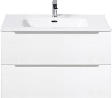 Тумба с раковиной BelBagno ETNA-800-2C-SO-BL-P + LOV-800-LVB белый глянцевый