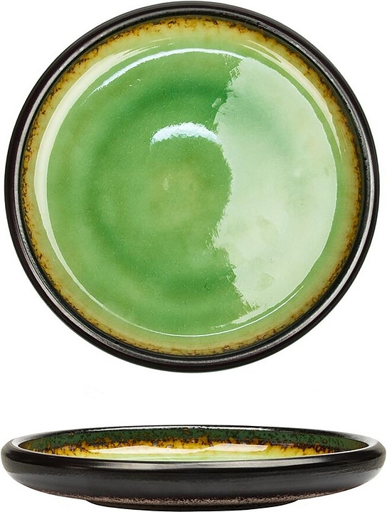 Тарелка с бортом P.L. Proff Cuisine Green Spider Silk Stockholm 81229275 245х245 мм