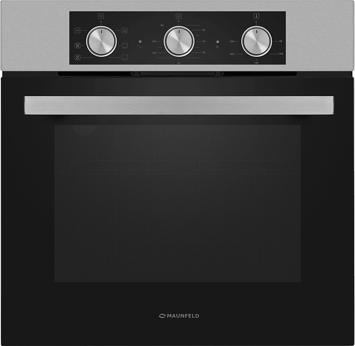 Духовой шкаф Maunfeld AEOF6060S черный / стекло / нерж. сталь