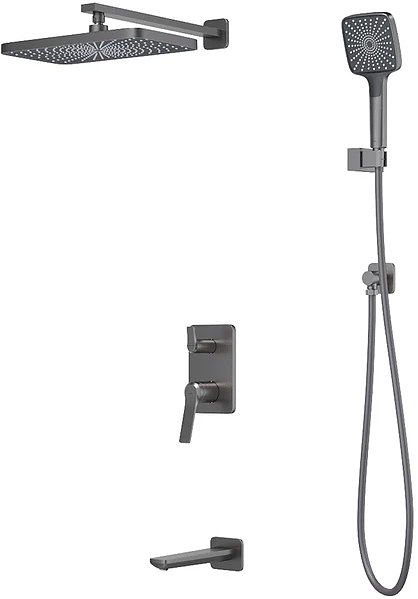 Душевая система IDDIS Parker PARGM03i68 встраиваемый, графит матовый