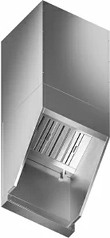 Зонт вытяжной пристенный Assum ЗВПк-800/880 Н (880х800х1300) с коробом (KF065-01-880, код 116882)