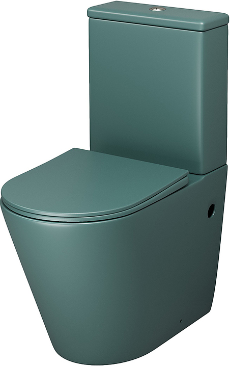 Унитаз напольный с крышкой-сиденьем Grossman Color GR-4480OLMS зеленый матовый