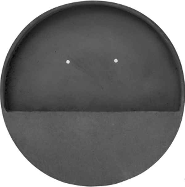 Кашпо настенное Pottery Pots Wally (50х10 см) Basic, серое матовое