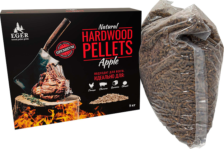 Пеллеты древесные Eger 9 кг, яблоня