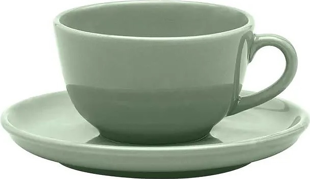 Чайная пара Oxford FLAT Shape MATCHA 136122 AO04-1A04 (чашка 200мл и блюдце 14см)