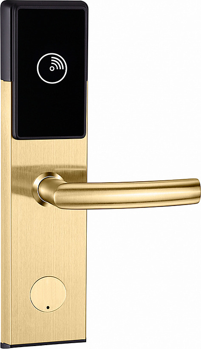 Замок электронный автономный NORWEQ iCLASSIC MF, ручка Practical 5, с цилиндром, отделка золото, правый