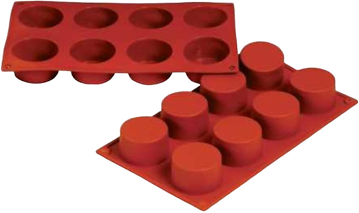 Форма силиконовая P.L. Proff Cuisine 81200433 "Цилиндр" 8 ячеек