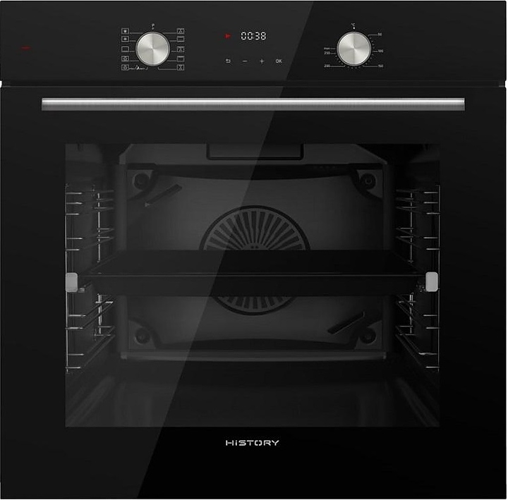 Духовой шкаф HiSTORY OE7710C.FBK черный / стекло