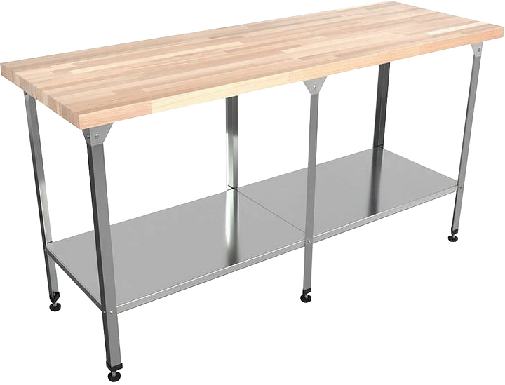 Стол кондитерский Мебель Фронт Профи СКПП 1700x500x860 мм, полка сплошная, береза