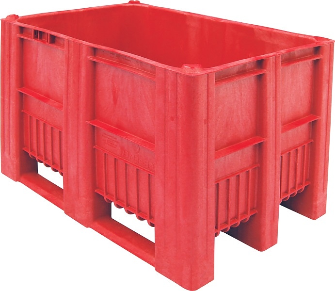 Контейнер ТАРА.РУ C-Box 1208 S (740) 1200х800х740 мм (сплошной на полозьях) красный