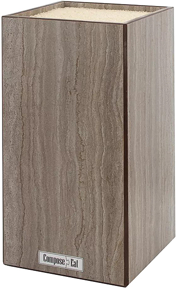 Подставка для ножей ComposeEat PDN120406KL6 12х12х24 см, травертин капучино