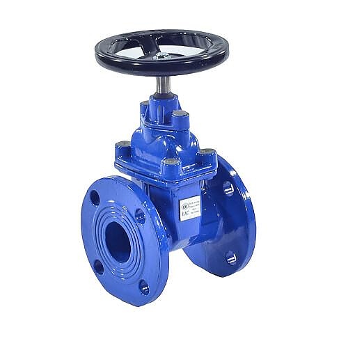 Задвижка чугун Россия 30ч39р аналог МЗВ обрезиненный клин Ду 100 Ру16 Тмакс=120C фл