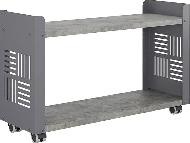 Стеллаж мобильный КОБОР SМ2-90/30 graphite/chicago