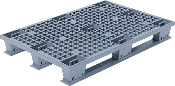 Паллет ТАРА.РУ TR 1208 LPS 1200х800х150 мм (перфорированный на 3 полозьях)