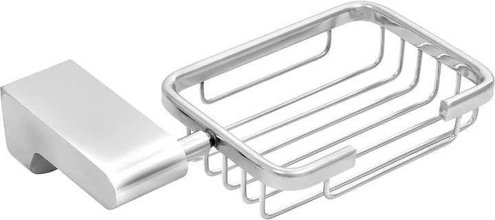 Мыльница Puff Solinne B-82707 Mirror решетчатая (силумин) хром