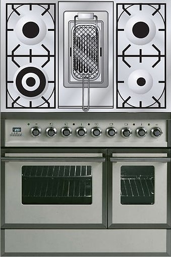 Газовая плита с духовым шкафом ILVE QDC-90RW-MP