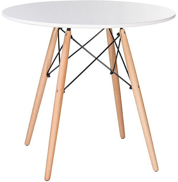 Стол обеденный DOBRIN 108-TD-LMZL CHELSEA`80 (белый, светлый бук)