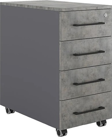 Тумба мобильная КОБОР TМ4-40/70 graphite/chicago