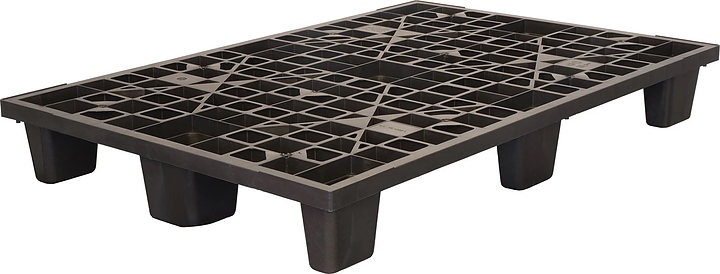 Паллет ТАРА.РУ TR 1208 L ВС 1200x800х160 мм (перфорированный на 9 ножках) черный