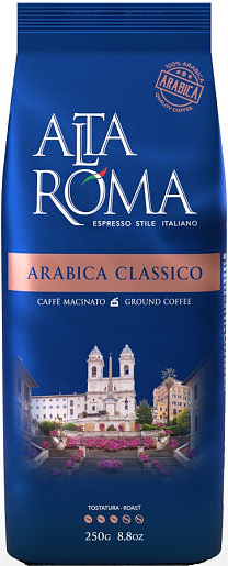 Кофе свежеобжаренный Alta Roma ARABICA CLASSICO (арабика, молотый, 0,25 кг)