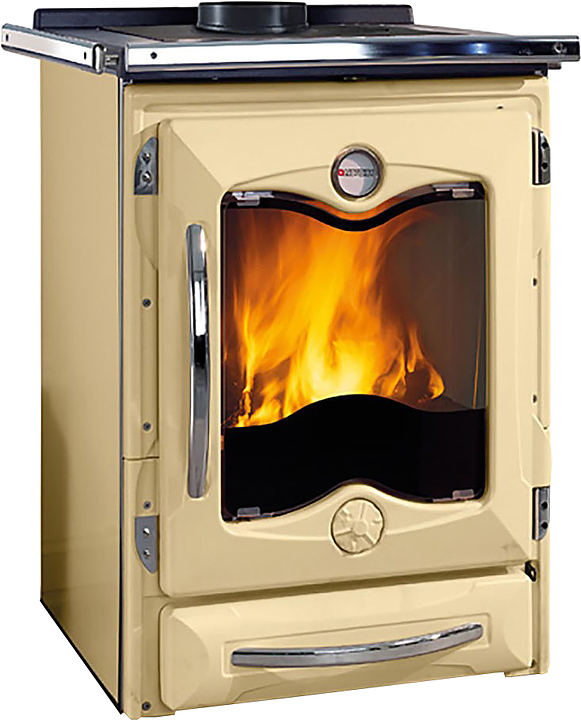 Дровяная печь-камин La Nordica TermoCucinotta Evo D.S.A. кремовая