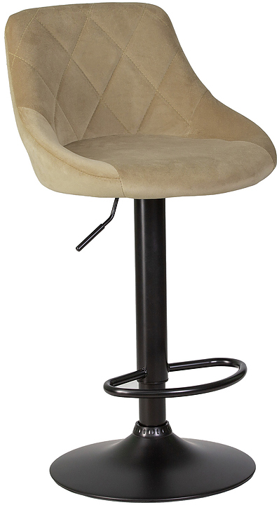 Стул барный DOBRIN 5007-LM-N LOGAN BLACK (мокко велюр, черный) 2 шт.